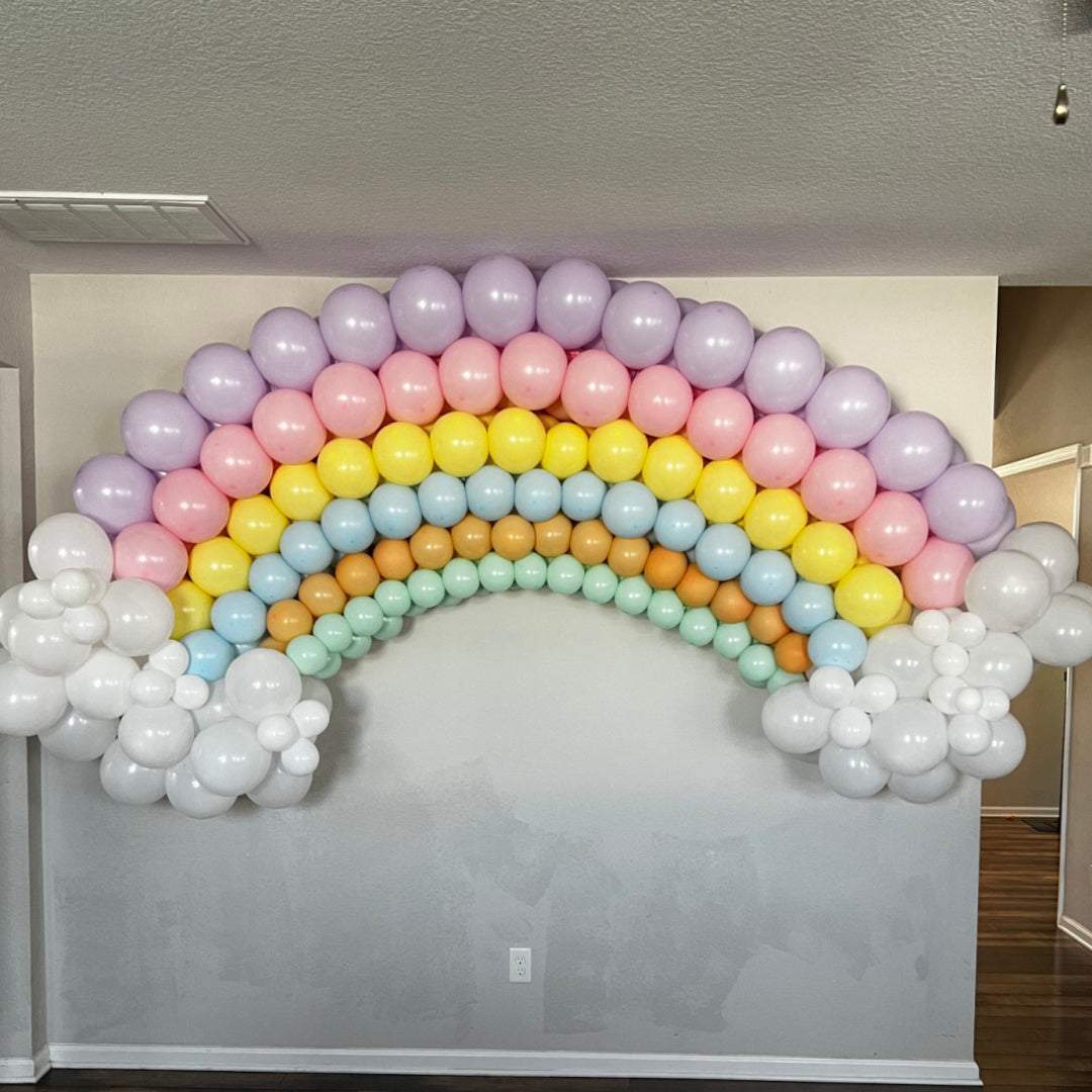 Balloon Decoratsions-Rainbow Balloon Sculpture-Blissful Journeys
