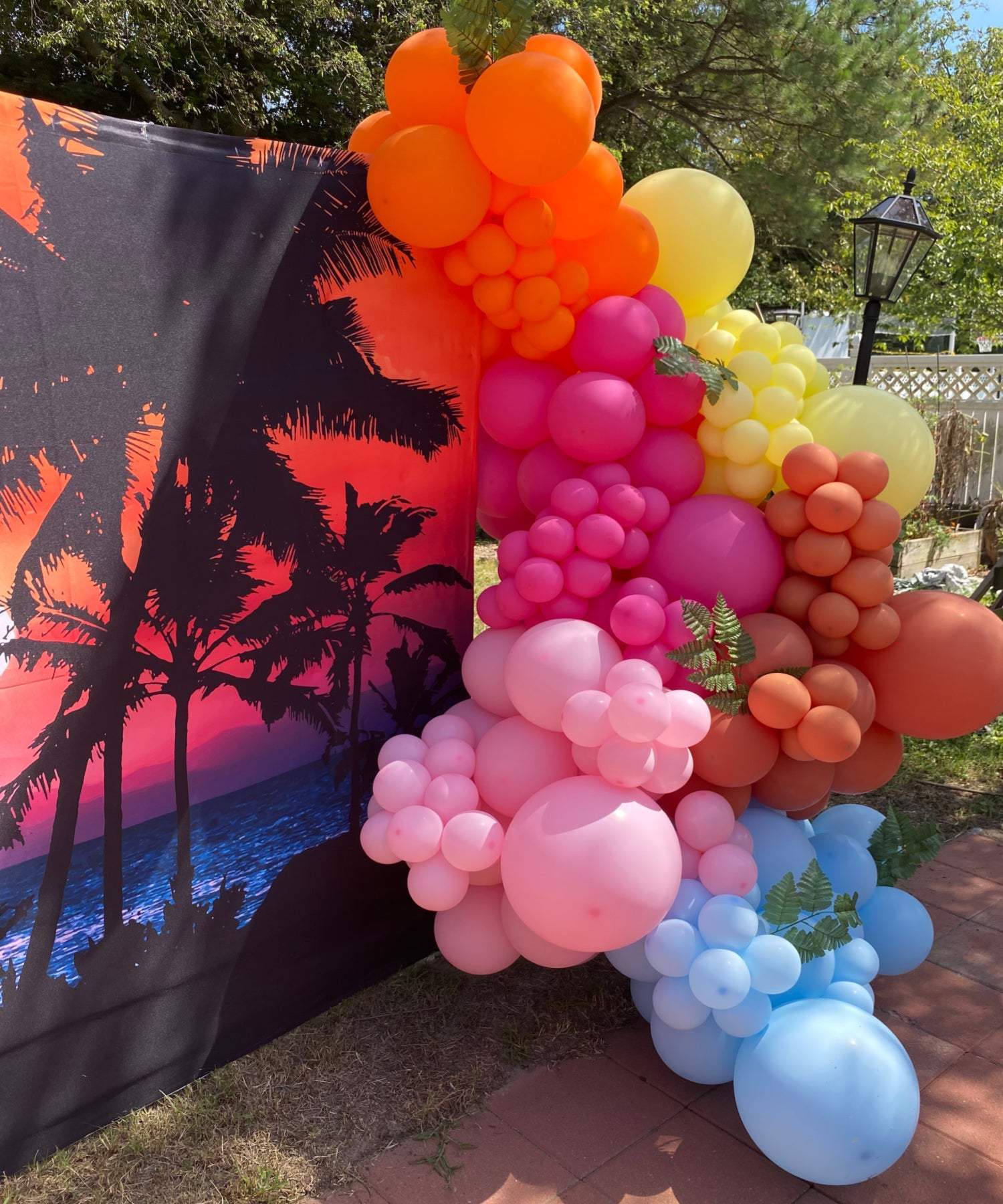 Sunset Tropical Balloon Garland-Blissful Journeys -balloon garlands,garlands,port